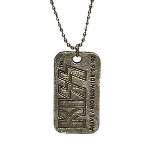 KISS ARMY Vintage Dog Tag Necklace Reunion Tour 1996-97 Alive